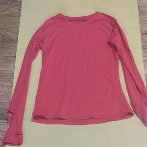 Women's Red Long Sleeve Top
